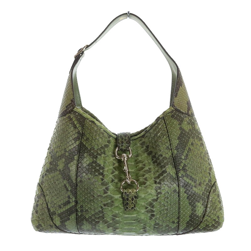 グッチ GUCCI ジャッキー ワンショルダーバッグ パイソン型押し レザー  