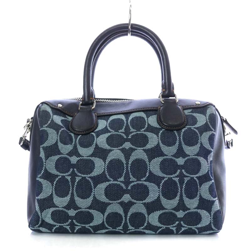 コーチ COACH ミニ ベネット サッチェル デニム シグネチャー ボストン  