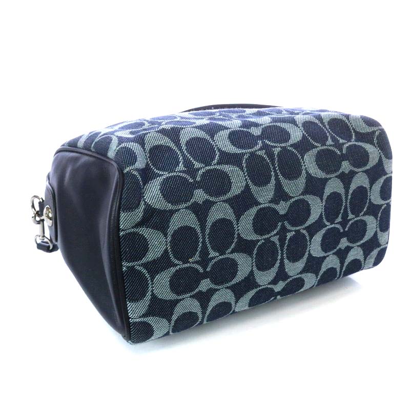 コーチ COACH ミニ ベネット サッチェル デニム シグネチャー ボストン