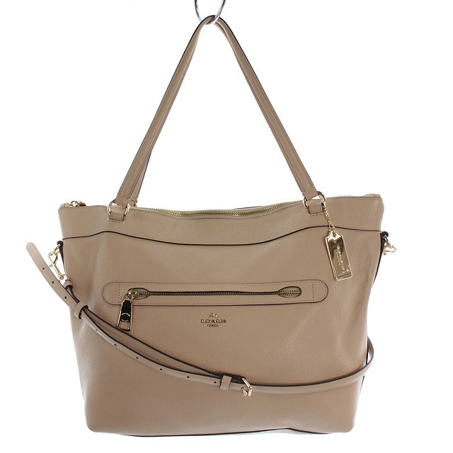 コーチ COACH テイラー トート ショルダー バッグ 2way レザー べ  