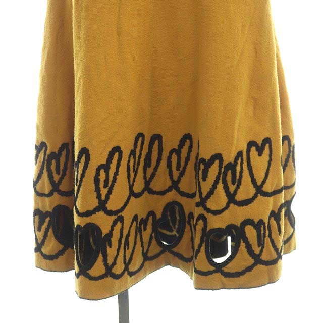 フェンディ FENDI Scribbled heart sweater dress ニットワンピース 