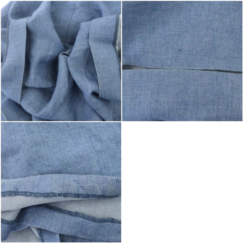 エブール 21ss リネン スキッパー 半袖 ワンピース ロング タック フレア Hunnamlife Com