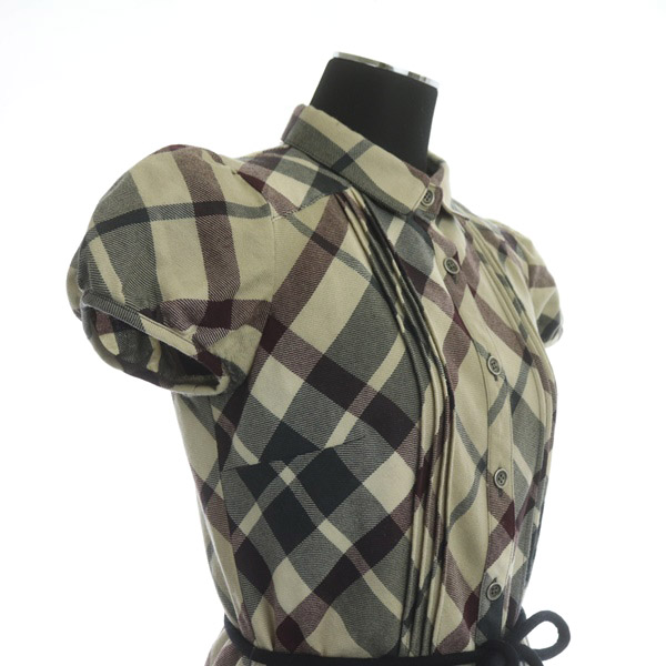 バーバリーブルーレーベル BURBERRY BLUE LABEL ウール チェックワン