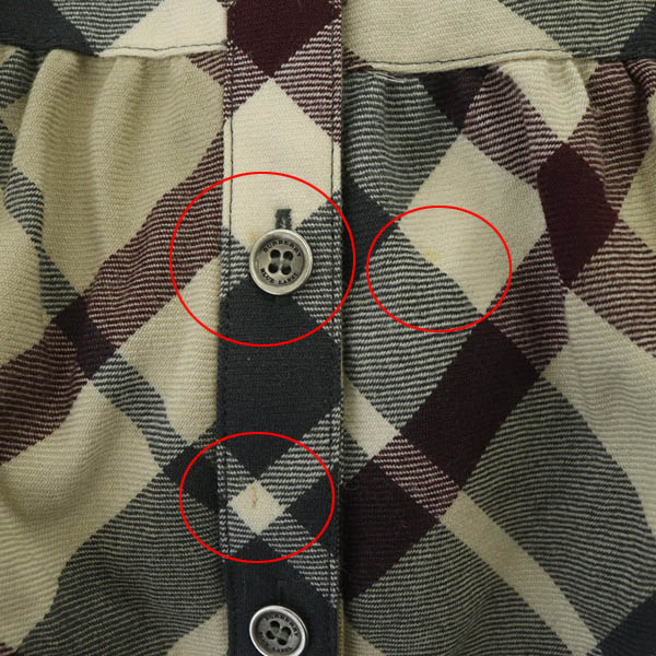 バーバリーブルーレーベル BURBERRY BLUE LABEL ウール チェックワン