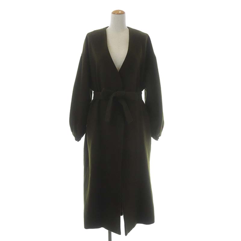 2way no collar belt coat