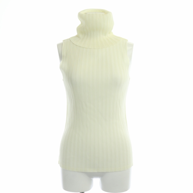 プリーツプリーズ PLEATS PLEASE イッセイミヤケ プリーツハイネックノースリーブブラウス トップス カットソー プルオーバー 3 アイボリー /DF ■OS レディース