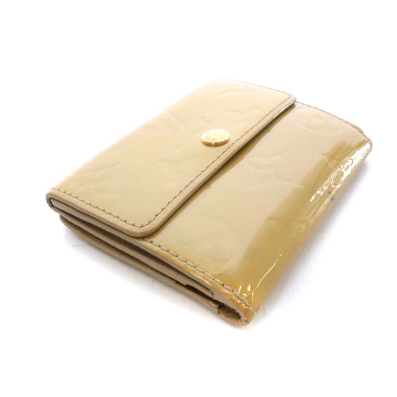 【微美品】LOUIS VUITTON ルイヴィトン　コインケース　ヴェルニ　黄色 ルイヴィトンラドロー 14125 ペルル レディース ヴェルニ コイン