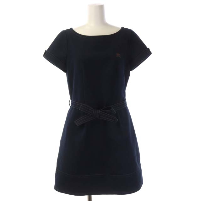 バーバリーブルーレーベル BURBERRY BLUE LABEL ステッチデニム調  