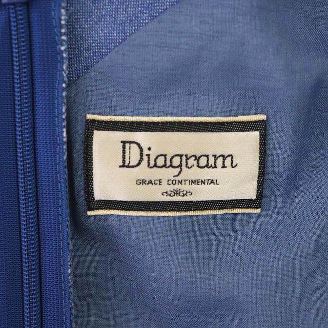 ダイアグラム グレースコンチネンタル Diagram Grace Continental デニムベルトワンピース フレア ロング ノースリーブ カシュクール 36 インディゴブルー Do Os レディース 170 ベクトルパーク