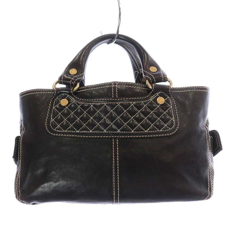 セリーヌ CELINE ブギーバッグ ハンドバッグ キルティング レザー 