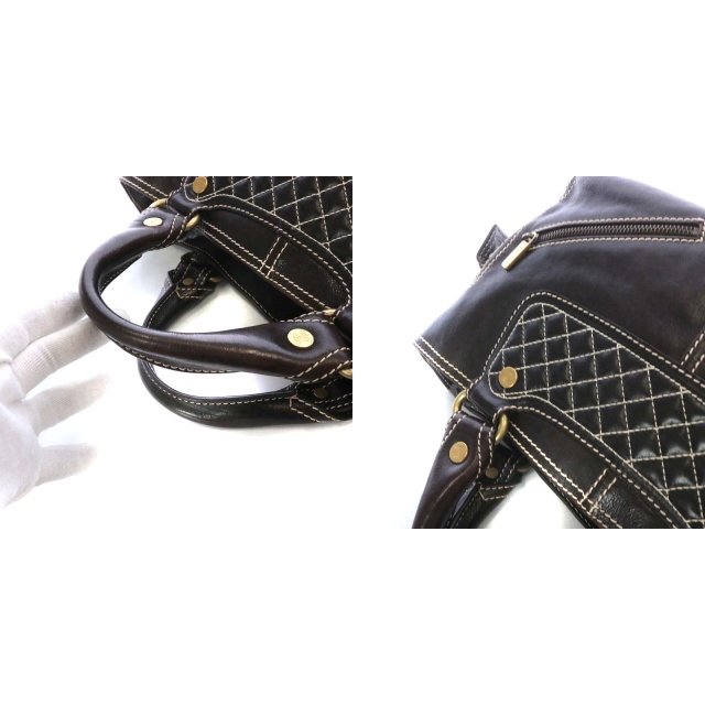 【CELINE】ブギーバッグ キルティング レザー ハンドバッグ セリーヌ CELINE ブギーバッグ ハンドバッグ キルティング レザー