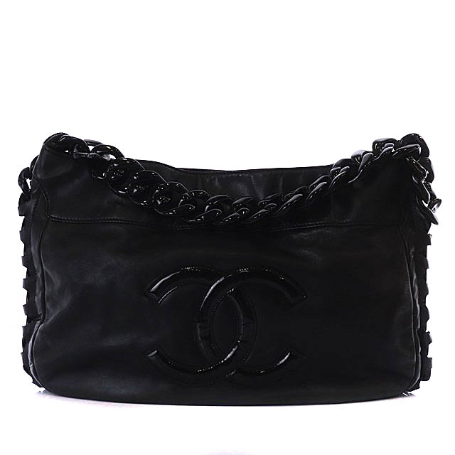 シャネル CHANEL ココマーク ワンショルダーバッグ レザー エナメル 