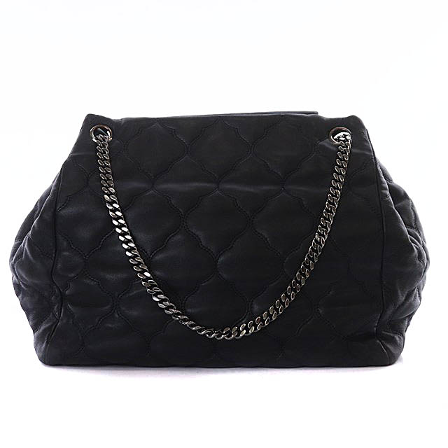 シャネル CHANEL ラムスキン ココマーク キルティング チェーン 