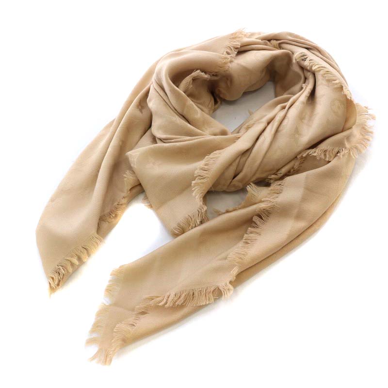 ルイヴィトン LOUIS VUITTON ストール ショール モノグラム 大判 ロゴ  