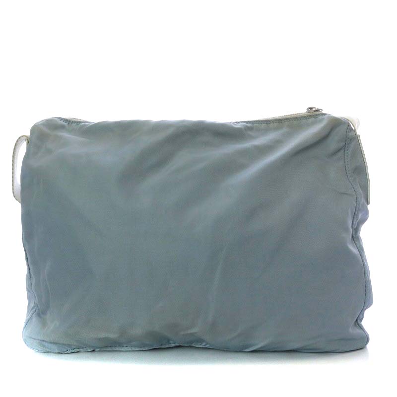 プラダ PRADA ショルダーバッグ ワンショルダー ロゴ ナイロン 水色  