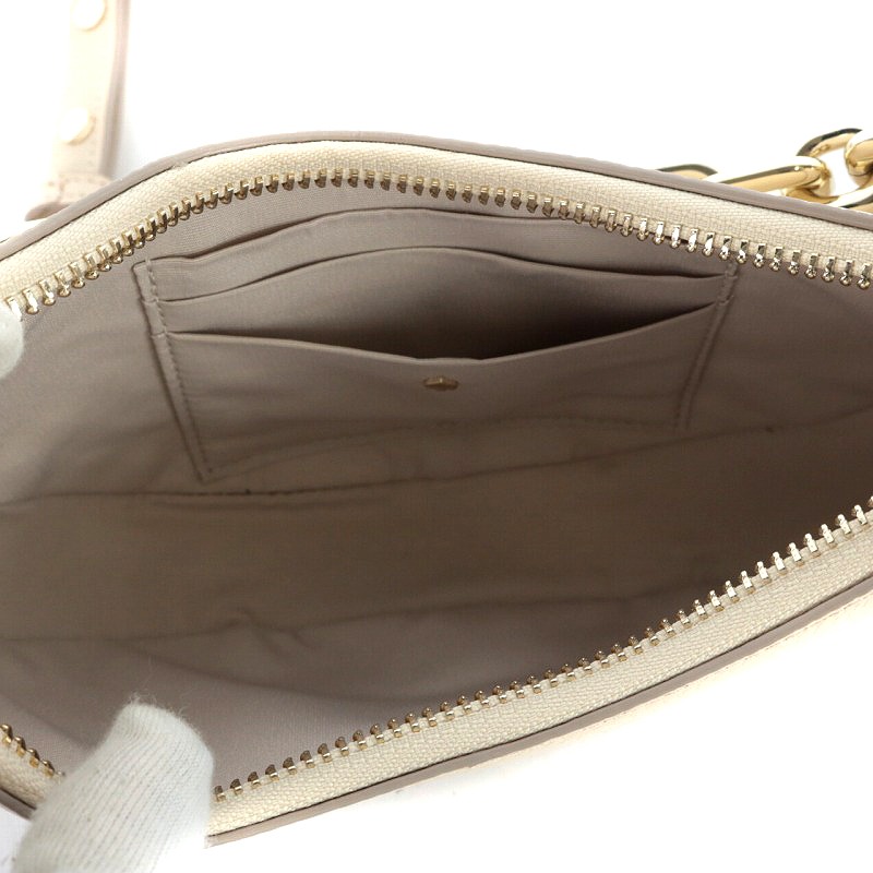 ケイトスペード KATE SPADE 21年製 スマイル スモール ハンドバッグ ショルダーバッグ 2way レザー ベージュ K5514 /AK15 レディース