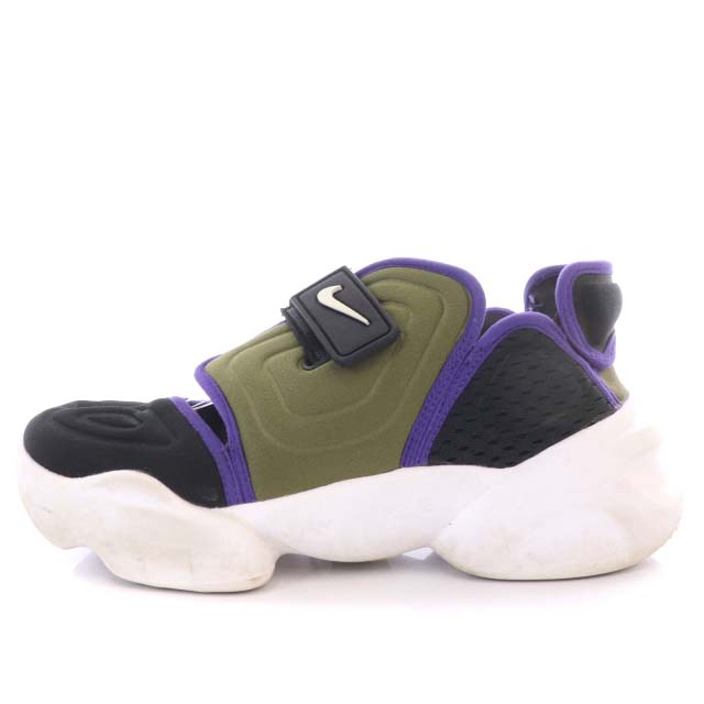 ナイキ NIKE アクア リフト AQUA RIFT シューズ 25.5cm 黒 紫 カーキ 