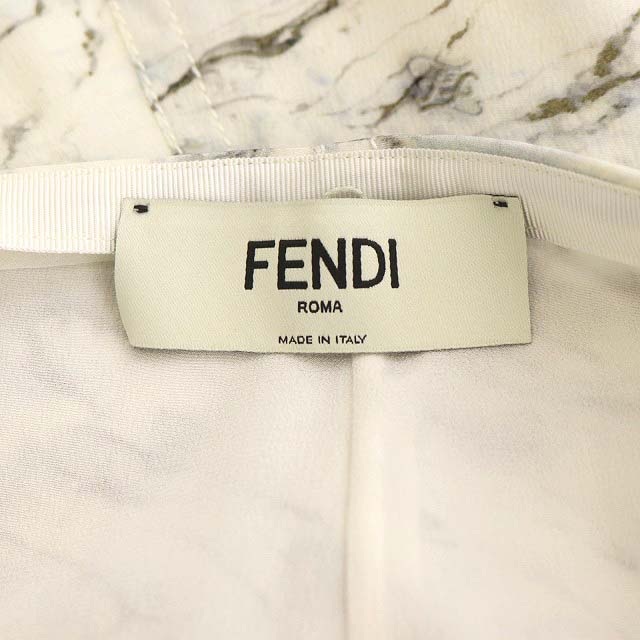 フェンディ FENDI 21AW ロゴ カリグラフィ スカート ロング フレア 
