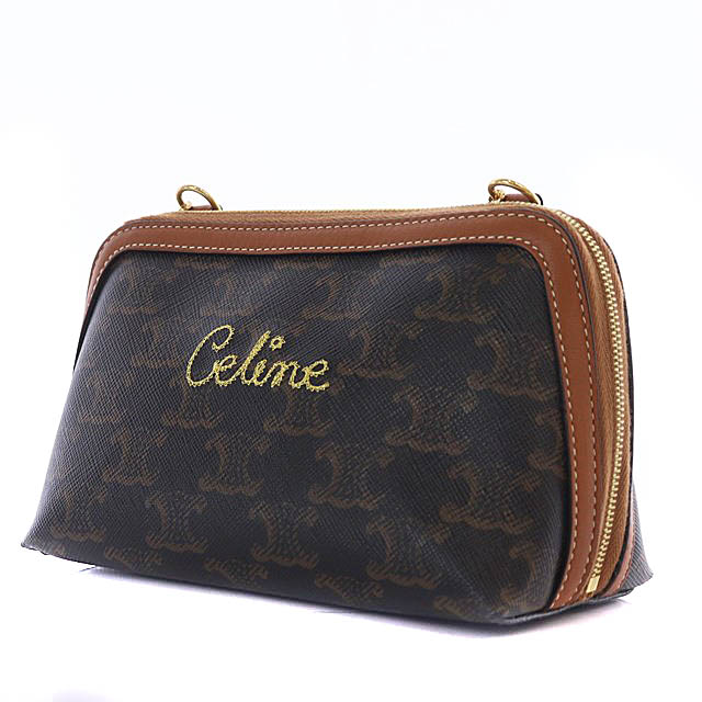 セリーヌ CELINE チェーン付きクラッチ ショルダーバッグ トリオンフ 
