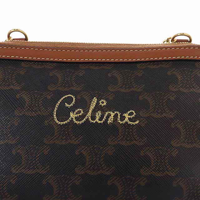 セリーヌ CELINE チェーン付きクラッチ ショルダーバッグ トリオンフ 