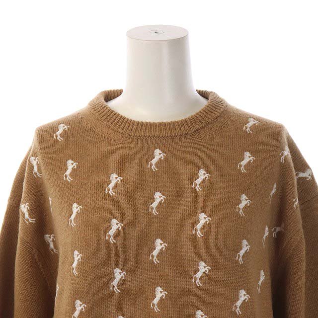 クロエ CHLOE ホース刺繍 ショートスリーブ ニット セーター クルー