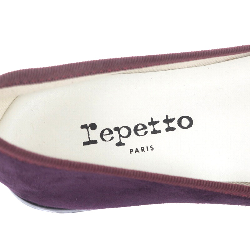 レペット Repetto バレエシューズ パンプス スエード リボン 37 24cm