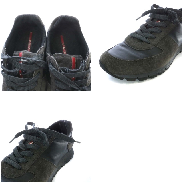 プラダスポーツ PRADA SPORT スニーカー ローカット スエード レザー 