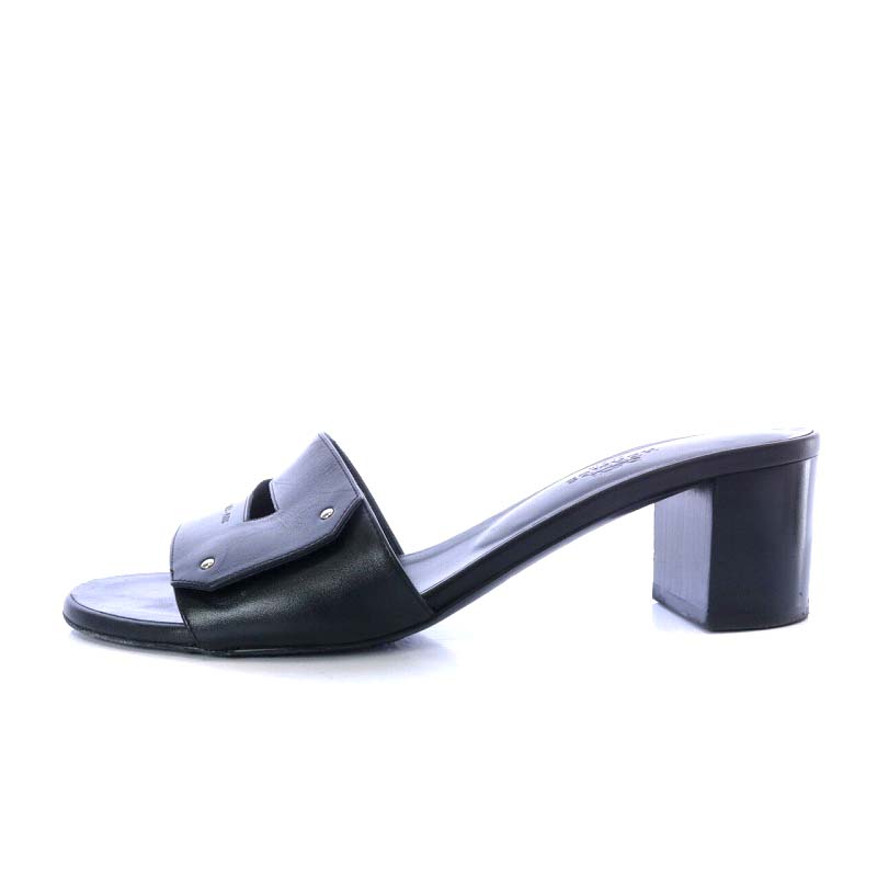 エルメス HERMES ヴェリィ VERY ミュール サンダル チャンキーヒール