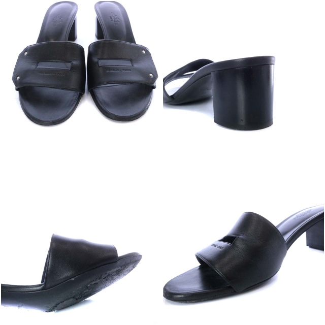 エルメス HERMES ヴェリィ VERY ミュール サンダル チャンキーヒール