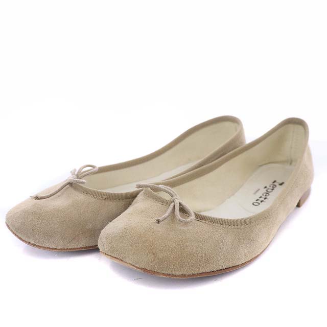 レペット Repetto バレエシューズ リボン フラット スエード 37 23.3cm 