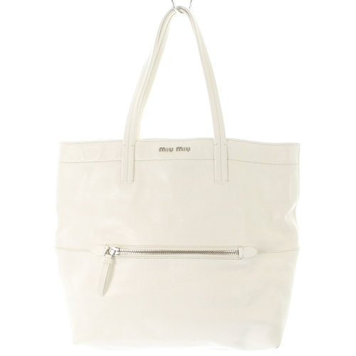 MIU MIU ホワイト トートバッグ miumiu トートバッグ ミニバッグ付き