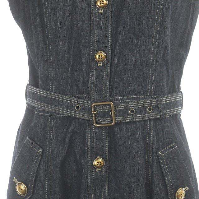 ✨新品タグ付き バーバリーブルーレーベル デニム ノースリーブワンピース 38 バーバリーブルーレーベル BURBERRY BLUE LABEL ノースリーブ デニム