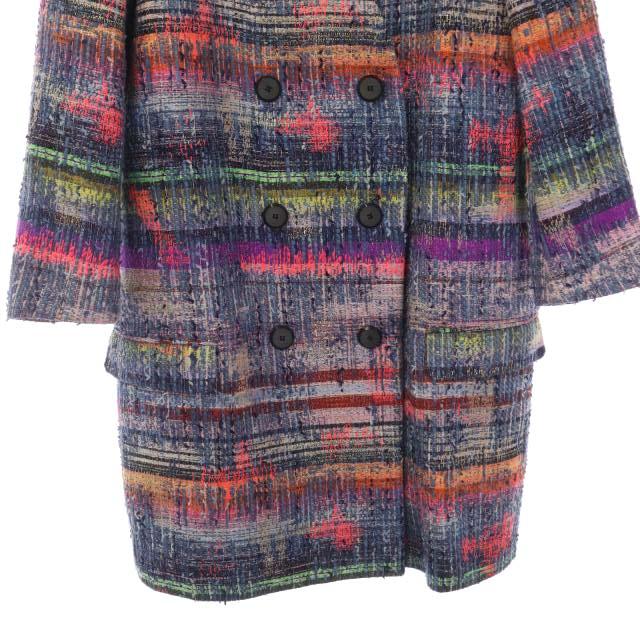 EMPORIO ARMANIウール ダブルコート パープル