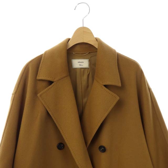 エブール ebure ロンハーマン RON HERMAN 21AW ダブルビーバーショートコート チェスターコート アウター ロング 36 キャメル /ES ■OS ■SH レディース