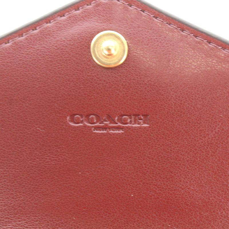 未使用品 コーチ COACH 財布 三つ折り 花柄 レザー ピンク 66587