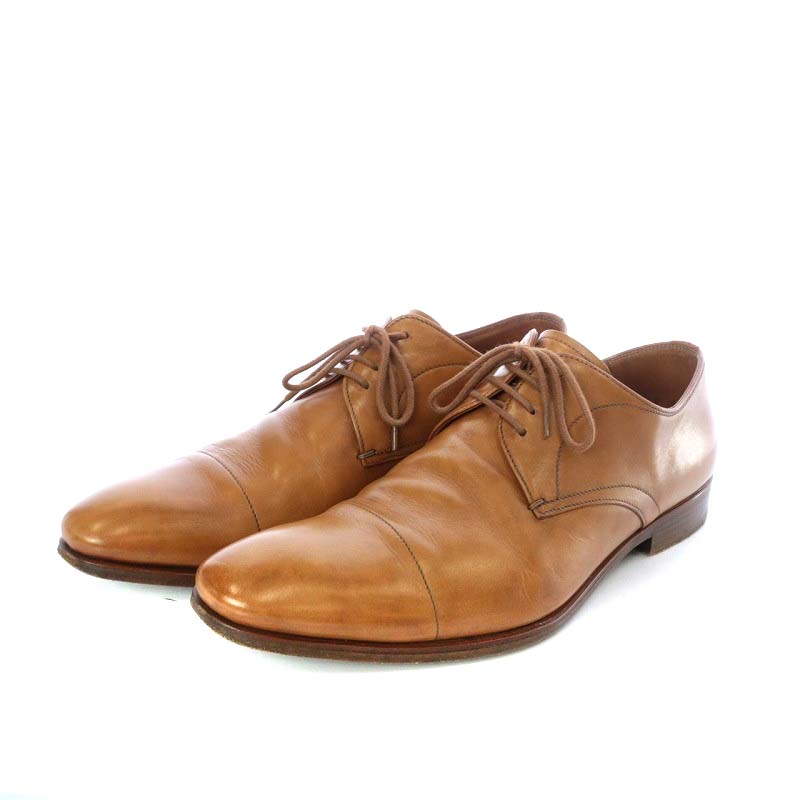 プラダ PRADA ビジネスシューズ ストレートチップ レザー 5 26cm 茶色 