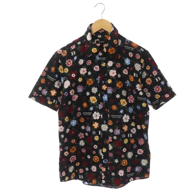 ★Burberry★ Black 花柄プリント Tシャツ バーバリーブラックレーベル BURBERRY BLACK LABEL シャツ 半袖