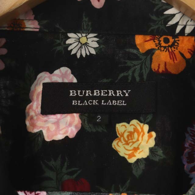 ★Burberry★ Black 花柄プリント Tシャツ バーバリーブラックレーベル BURBERRY BLACK LABEL シャツ 半袖
