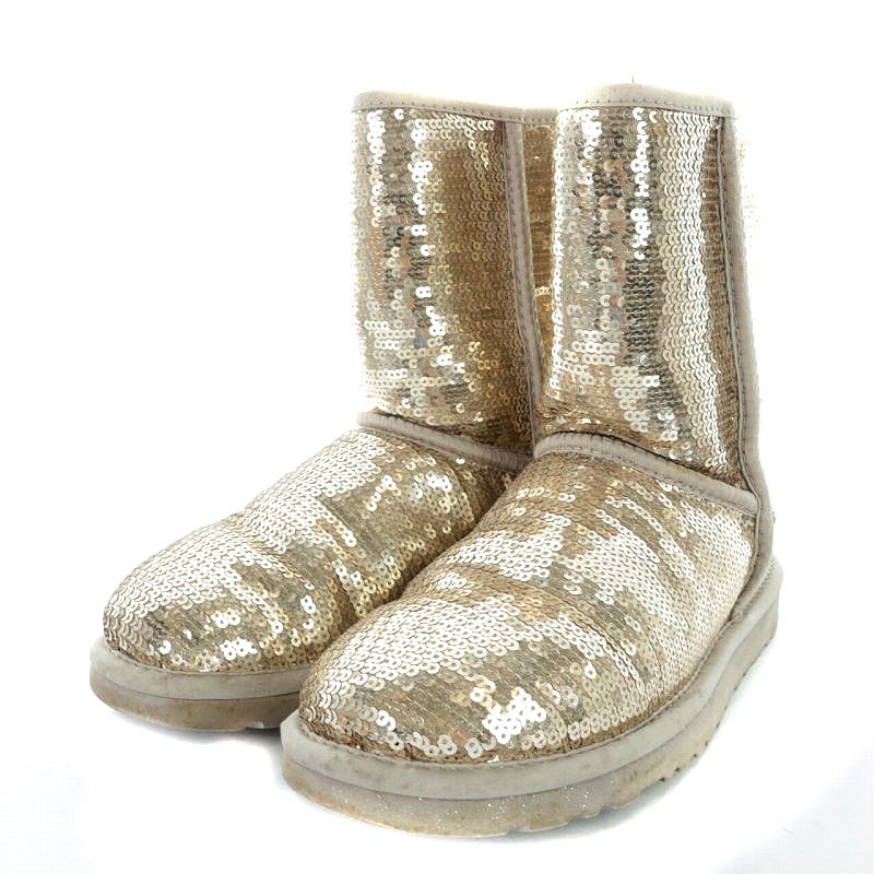 UGG 待た シルバー ラメ ムートンブーツ 23cm