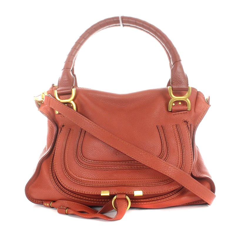 クロエ CHLOE マーシー ハンドバッグ ショルダーバッグ 2way レザー 赤 