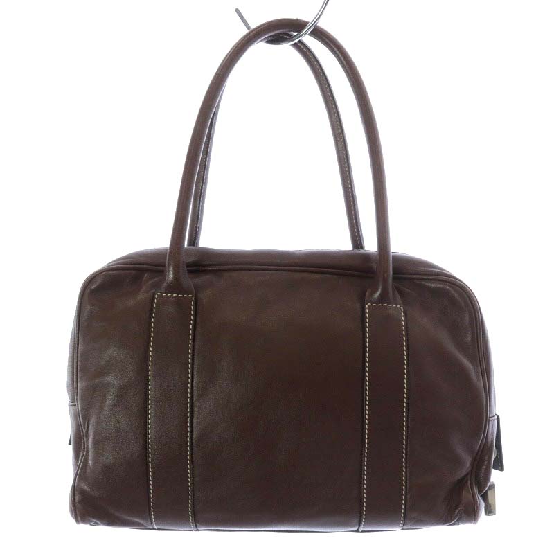プラダ PRADA BR0964 NAPPA HYDRA ハンドバッグ レザー TERRA 茶色 
