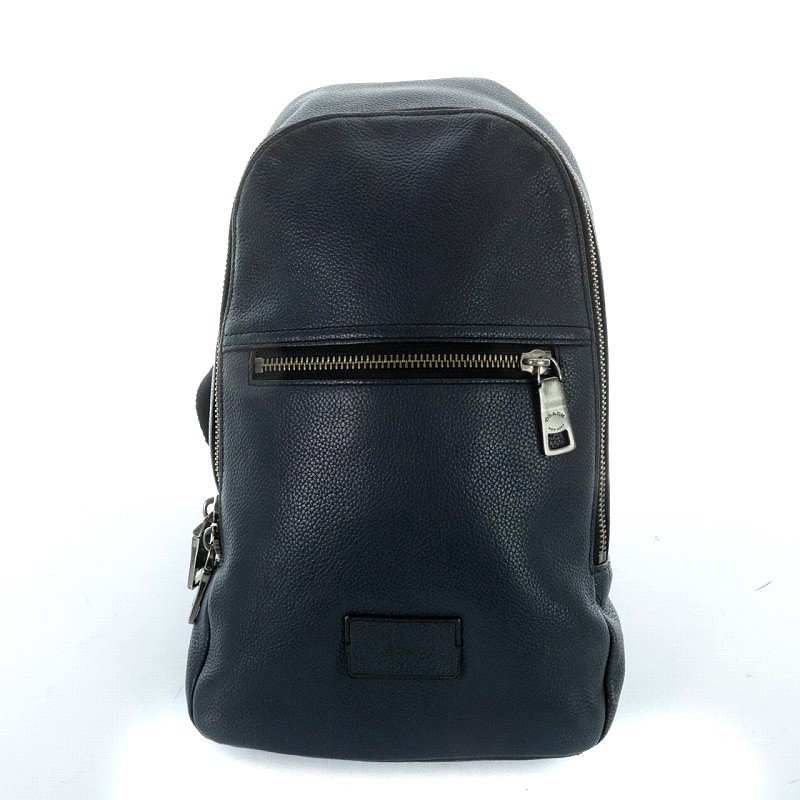 コーチ COACH Campus Pack ボディバッグ レザー 紺 ネイビー 71709 