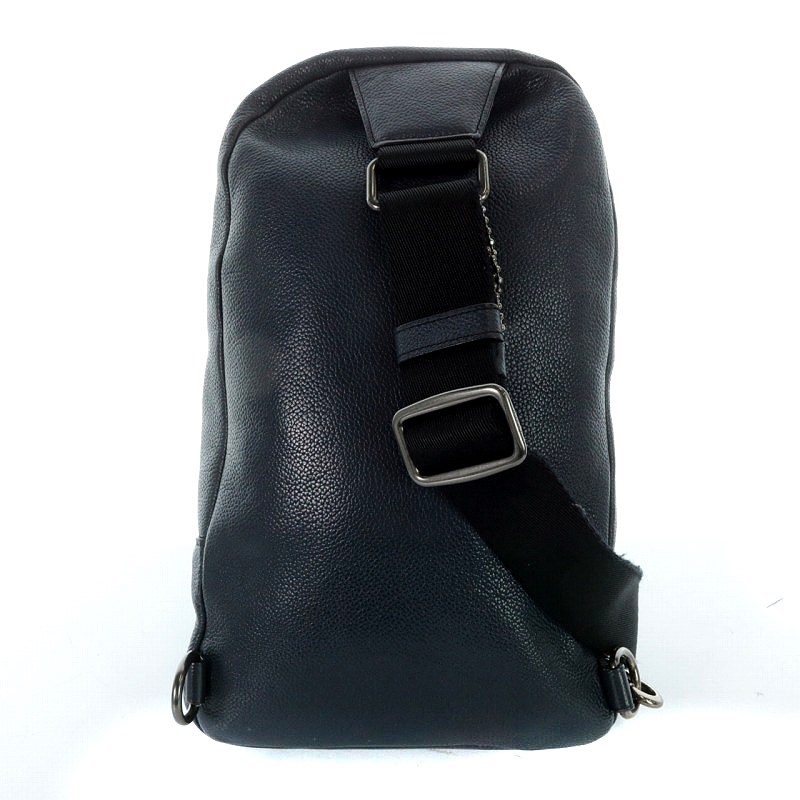 コーチ COACH Campus Pack ボディバッグ レザー 紺 ネイビー 71709 