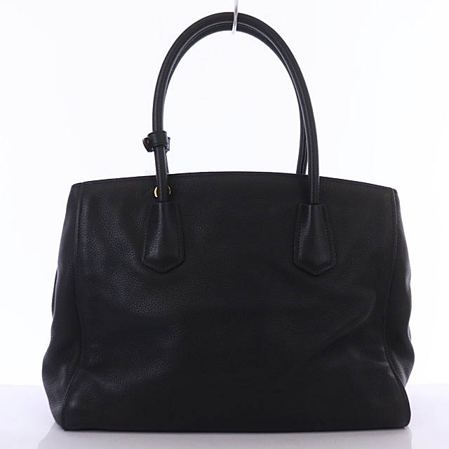 プラダ PRADA ハンドバッグ ショルダーバッグ シボ革 トライアングル 