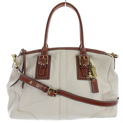 コーチ COACH ハンプトンズ レザー サッチェル 2way ハンドバッグ 