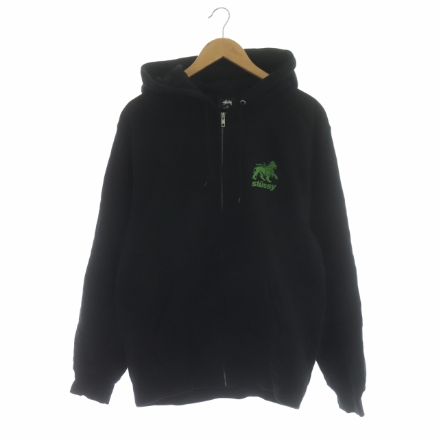 ステューシー STUSSY ジップアップパーカー スウェット 長袖 ライオン 