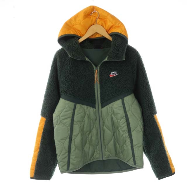 ナイキ NIKE ボアフリースジャケット 中綿 ジップアップ 異素材切替  