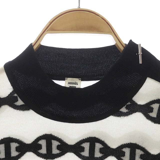 エルメス HERMES シェーヌダンクル総柄ニット セーター 長袖