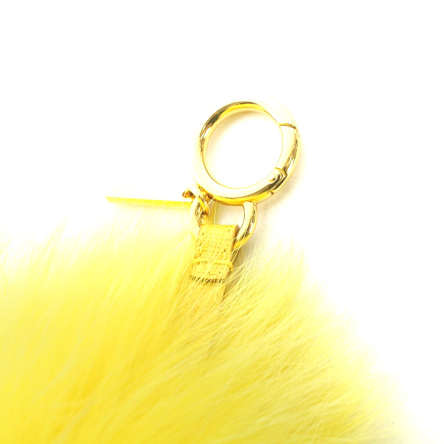FENDI フェンディ チャーム ファー ポンポン アクセサリー イエロー フェンディ FENDI チャーム ファー ポンポン 黄色 イエロー