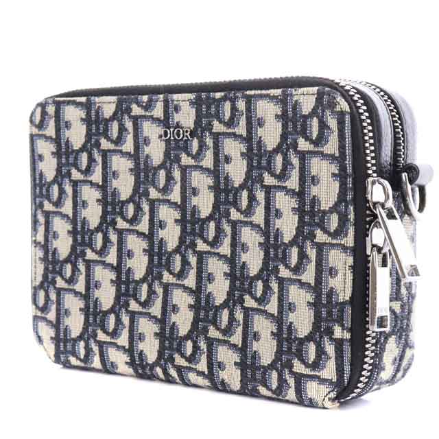 Christian Dior◇ポーチ/--/パープル/トロッター/上部変色あり